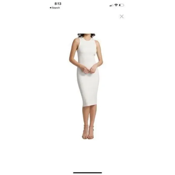 Alice + Olivia Brooklynne Ribbed midi dress size large NWT - Picture 7 of 9